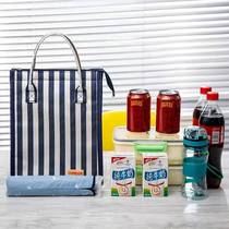 Striped lunch box Insulated Bagged Lunch Box Handbag Lunch Bag Lunchbox Lunchbox Bag with lunch box with a large number of meals