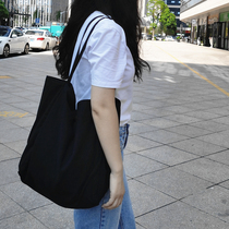 Original fine belt single shoulder bag college students school bag female literature and art simple retro large capacity sails cloth bag eco-friendly shopping bag