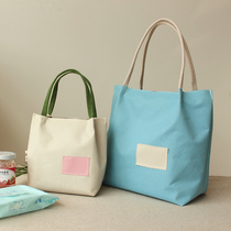 Bento bag lunch box bag office worker portable lunch bag canvas environmental protection bag small lunch box bag Japanese rice bag waterproof