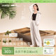 Breathable wide-leg pants under the banana AS21124 women's summer drapey high-waisted slimming white sun protection pants