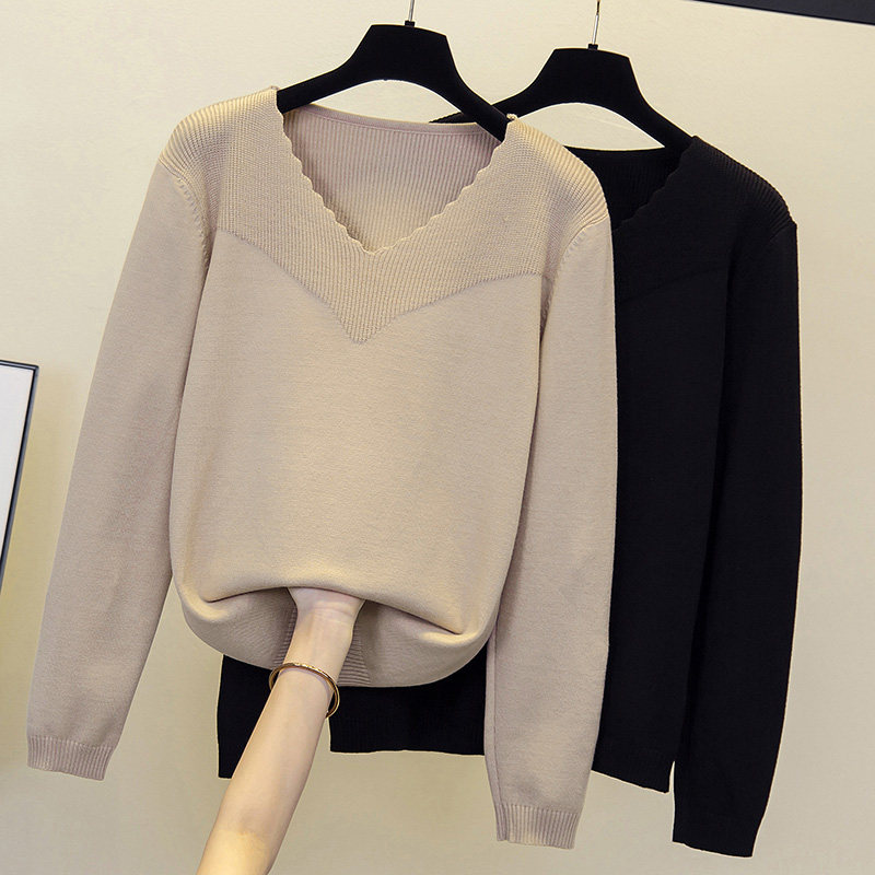 Export France Foreign Trade Foreign Trade Exterior Single Brand Cut Women's Tail Single Tail Stock Original Single Big Code Autumn Winter Needles Sweater Sweater Woman-Taobao