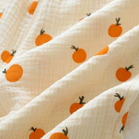 Платье из крепового грибка с длинными рукавами, маленькое оранжевое