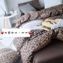 Net red pure cotton bifacial BAO WEN Four sets of sets individuality full cotton carols The same bed sheet Bedding Bedclothes