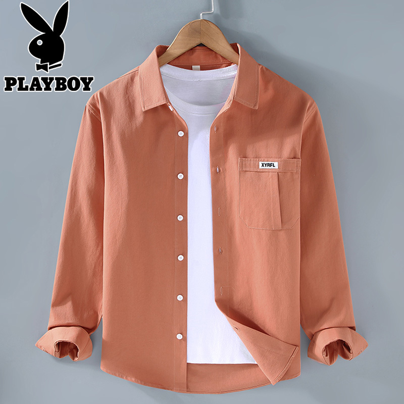 Men's Shirts 2026 New Long-Sleeved Shirts Pure Cotton Cardigan Jacket Men's Spring and Autum Tops Casual Handsome Clothes