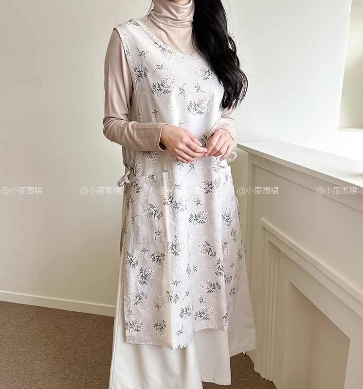 Japanese-Style Home Cooking Apron Sleeveless Smock Vest Women's Bib Household Waterproof Coated Pure Cotton Cute Apron Japanese-Style Home Cooking Apron Sleeveless Smock Vest Women's Bib Household Waterproof Coated Pure Cotton Cute Apron