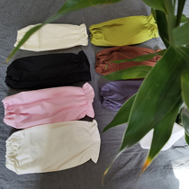 Han style pure cotton linen sleeves Long style Han version work armguard kitchen anti-fouling floral art and art drawing baking woman sleeve