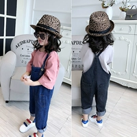 Trẻ em trung và nhỏ xuân hè 2019 thời trang yếm nữ bé đơn giản văn chương fan quần jeans hoang dã thủy triều - Quần jean quần sooc bò bé trai