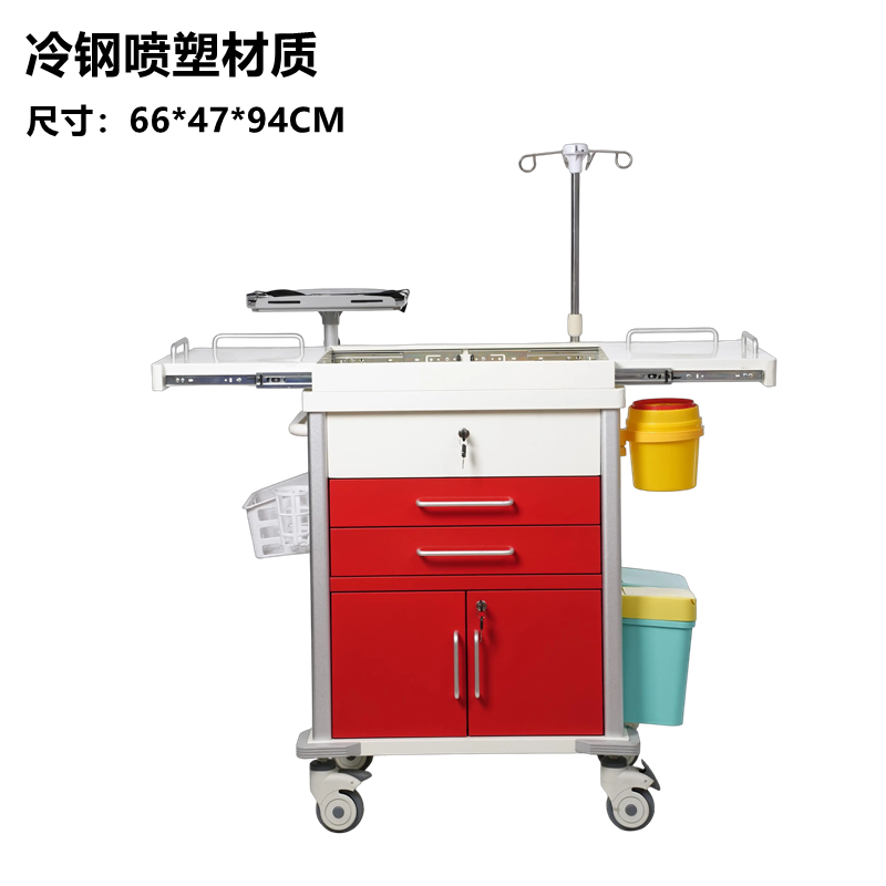 医用急救车抢救车冷钢喷塑治疗车急诊室用车多功能护理车急救车