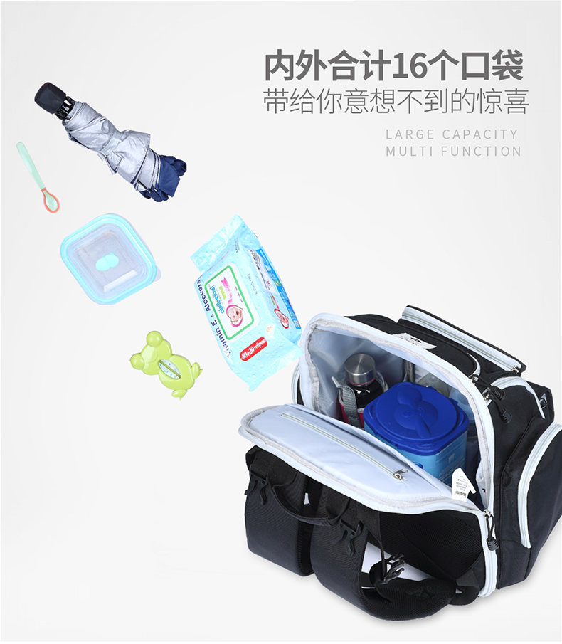 Xác ướp túi vai đa chức năng công suất lớn xác ướp túi kho báu mẹ ba lô ra thời trang mẹ gói mẹ và con gói balo đựng đồ cho mẹ và bé