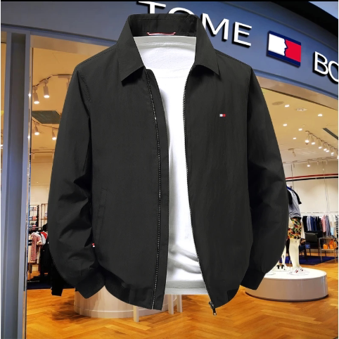 Tommy Hilfiger 2026 Spring New Men's Casual Jacket Business Lapel Collar Versatile Thin Coat for Middle-Aged Men