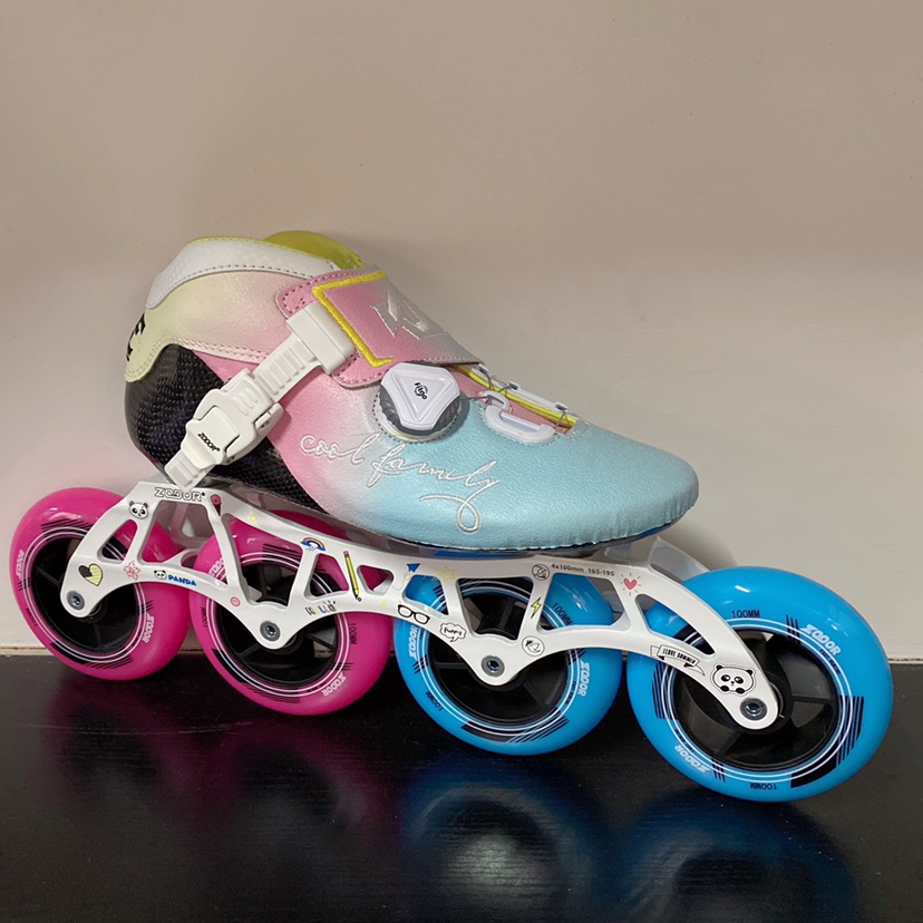 Speed skating shoes gradient color children adult racing shoes professional skater speed skate speed shoes men and women universal