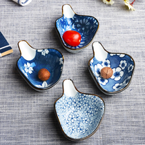 Japanese special-shaped small taste dish household seasoning dish ceramic seasoning dish creative dipped vinegar saucer saucer Pickles dish