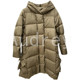 2021 Winter New Fashion Side Cross Strap Hooded Warm Straight Mid-Length White Duck down Jacket