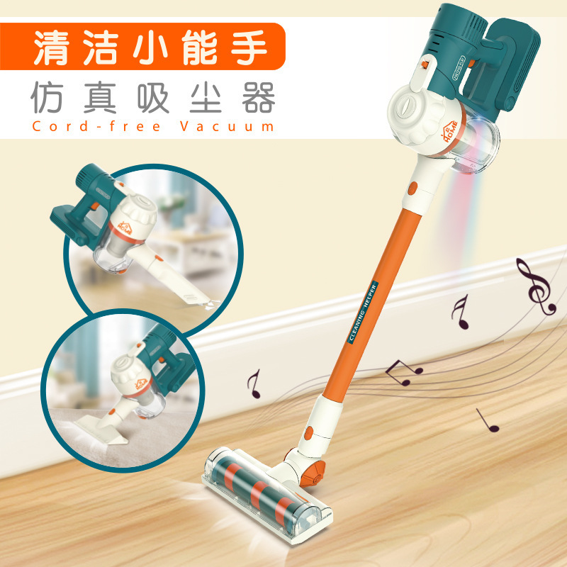 Children's Pretend Play Cleaning Toys for Girls, Simulated Electric Vacuum Cleaner Cleaning Tool Set