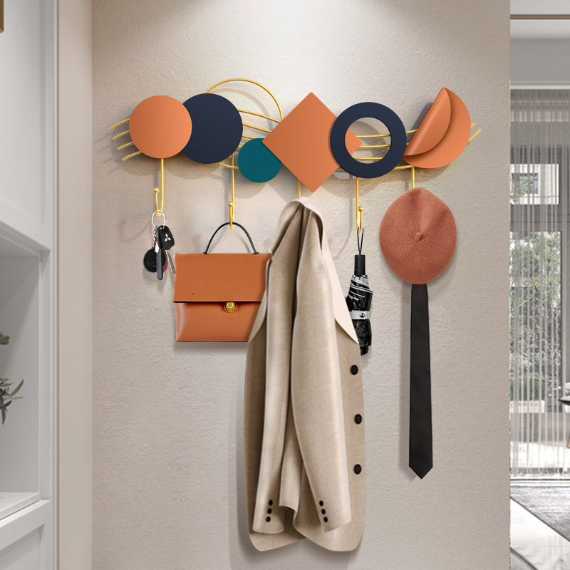 Hooks to enter the entrance door, no punching, hanging rack, creative lightness on the wall, hanging clothes after entering the door, hanger hook