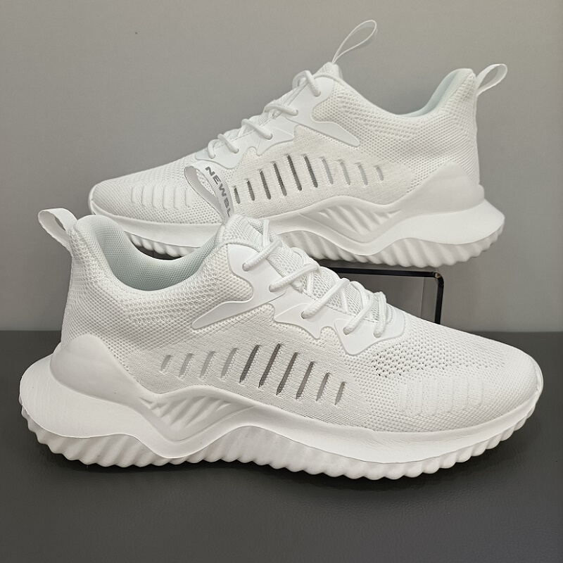 New Balance Shoes Summer Thin White Men's Shoes Fly-Knit Mesh Casual Running Shoes Men's Breathable Sports Mesh Shoes