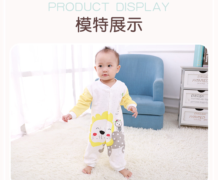 Quần áo bé Xiêm xuân hè thu đông Quần áo bé gái 0 cotton 6 áo dài tay 1 tuổi nam sơ sinh romper 3 tháng sleepsuit trẻ em
