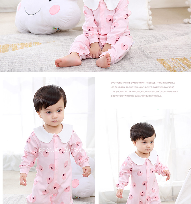 Babyiesies trăng tròn em bé tay dài cotton 6 nam và nữ 9 mùa thu 0-3 tháng 1 tuổi mùa thu quần áo sơ sinh bộ trẻ em phim hoạt hình