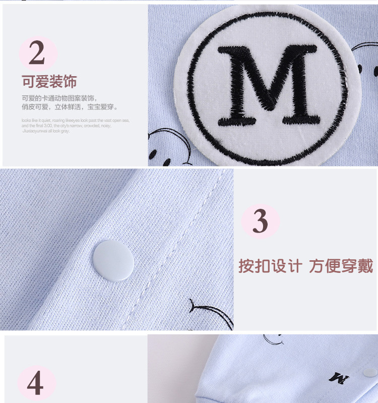 Babyiesies trăng tròn em bé tay dài cotton 6 nam và nữ 9 mùa thu 0-3 tháng 1 tuổi mùa thu quần áo sơ sinh bộ trẻ em phim hoạt hình