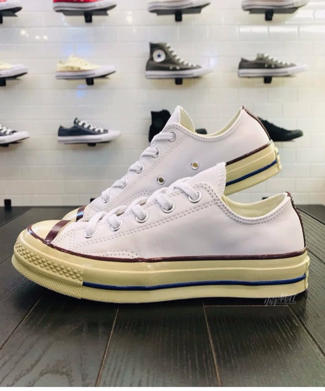 Korea Converse CONVERSE 1970S giày nam và nữ bằng da cũ retro giày vải thông thường 161733C - Plimsolls