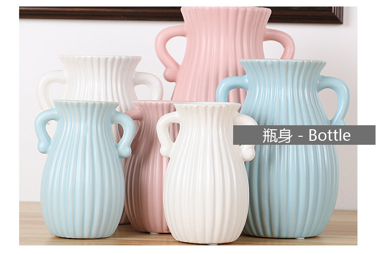 The 2023 new style ceramic vase is a creative, simple and modern ceramic vase that can hold water, fresh flowers, and is suitable for living room, dining table, home decoration, and dry flower arrangement pic 16