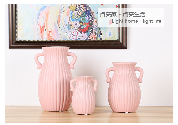 The 2023 new style ceramic vase is a creative, simple and modern ceramic vase that can hold water, fresh flowers, and is suitable for living room, dining table, home decoration, and dry flower arrangement pic 13