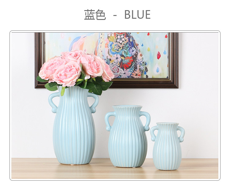 The 2023 new style ceramic vase is a creative, simple and modern ceramic vase that can hold water, fresh flowers, and is suitable for living room, dining table, home decoration, and dry flower arrangement pic 5