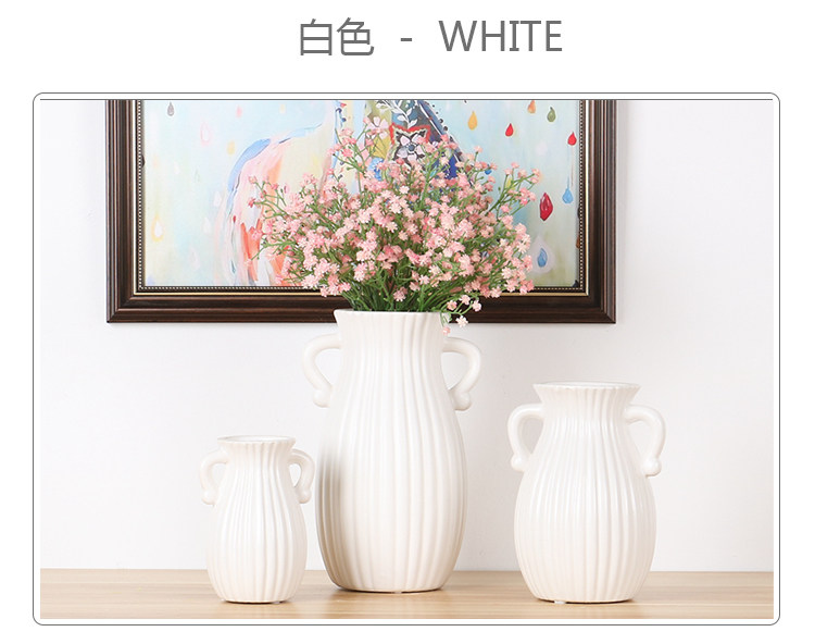 The 2023 new style ceramic vase is a creative, simple and modern ceramic vase that can hold water, fresh flowers, and is suitable for living room, dining table, home decoration, and dry flower arrangement pic 8