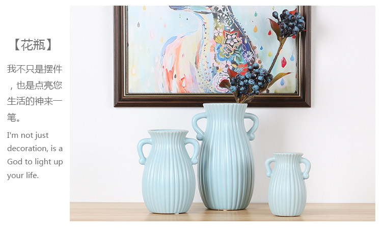 The 2023 new style ceramic vase is a creative, simple and modern ceramic vase that can hold water, fresh flowers, and is suitable for living room, dining table, home decoration, and dry flower arrangement pic 6