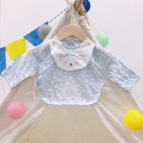  Crescent newborn half-back top Summer thin newborn clothes Pure cotton crescent clothes monk clothes infant clothes