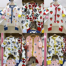 Chens Baby Shop sleeping bag Three-layer warm padded cotton thin cotton baby spring and autumn and winter pajamas Baby one-piece Hayi climbing suit