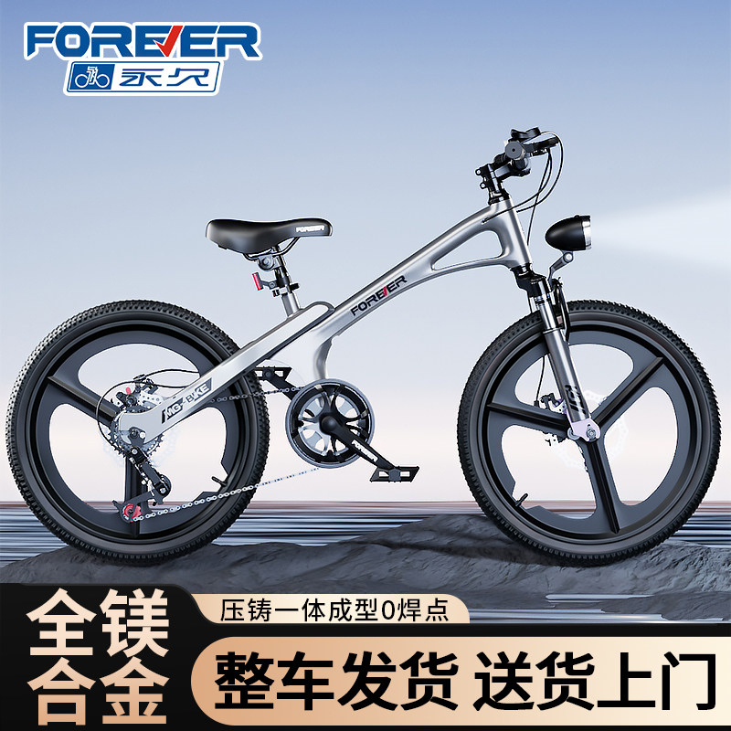 Permanent Magnesium Alloy Children's Bicycle for Older Kids Aged 3 to 6-8 Years, 12-Inch Boys' Bicycle with Gears, Boys' and Girls' Bike