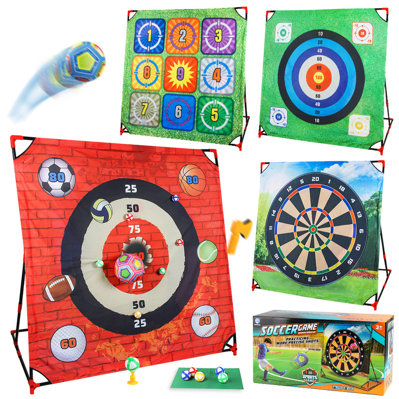Foreign Trade Kidsren's 4-in-1 Outdoor Throwing Game Stand Set Golf Stand Football Sports Stand Game Toys