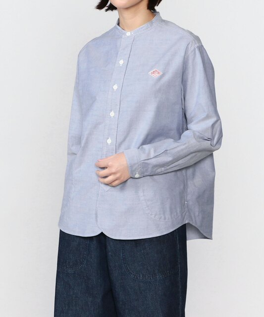 Autumn and winter new daily single half placket solid color striped women's long-sleeved shirt Jessica Jung shirt doll collar DANTON