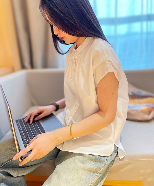 Japanese Order Spring/Summer Striped Collarless Pearl Button Pleated Loose High-Density Oxford Fabric Women's Shirt Sleeveless Blouse