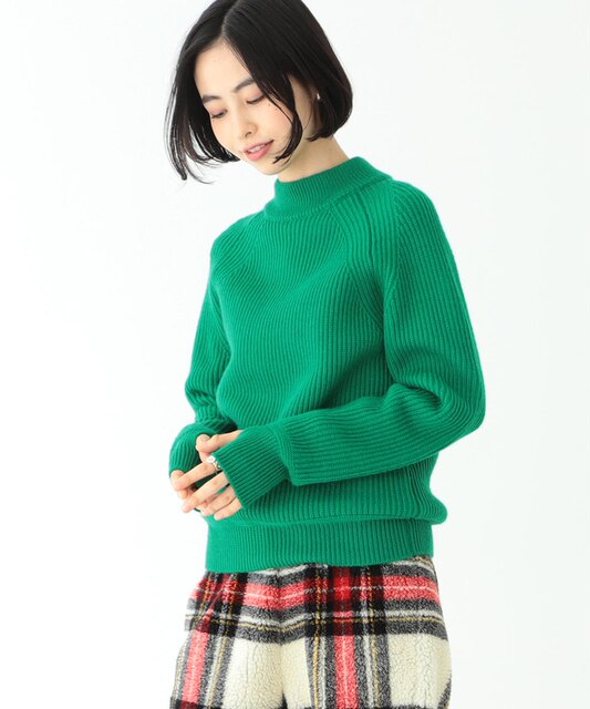 Japanese Round-Neck Korean Style Autumn and Winter New Product Half-High Collar Ribbed Raglan Sleeve Solid Color Women's Wool Long-Sleeve Top