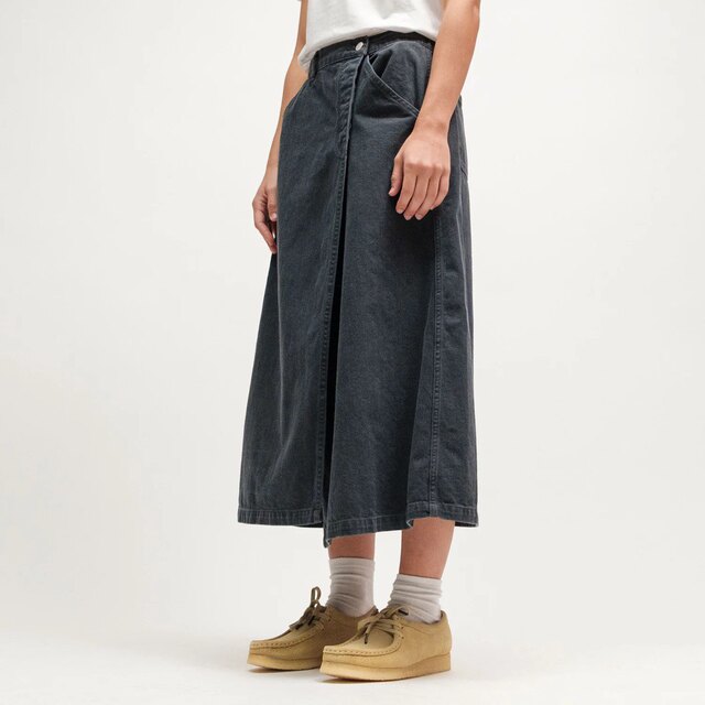 Japanese Trendy Brand Spring and Summer Retro Asymmetrical One-Piece Elastic Waist Women's Denim A-Line Skirt Danton