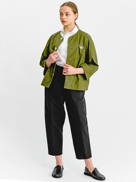 Japanese Order Autumn and Winter New Elastic Drawstring Loose Tapered Carrot Pants Women's Denim Cropped Pants Danton