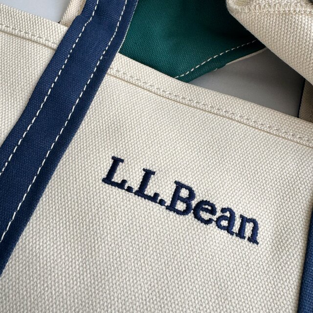 Japanese Trendy Brand Spring and Autumn New Classic Canvas Distressed Embroidered Letter Unisex Tote Bag Handbag Llbean