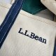 Japanese Trendy Brand Spring and Autumn New Classic Canvas Distressed Embroidered Letter Unisex Tote Bag Handbag Llbean