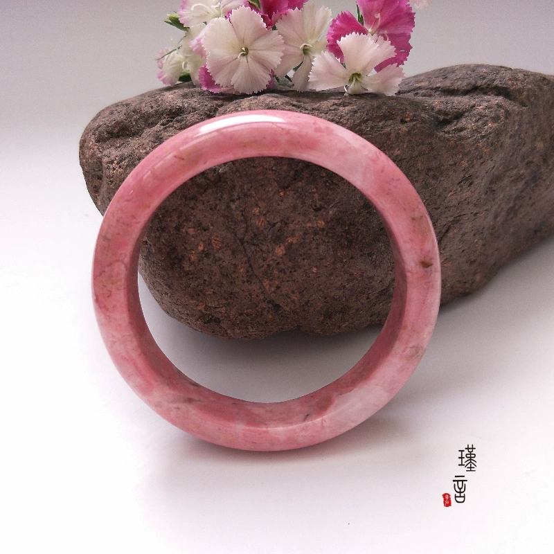 Vòng đeo tay tự nhiên Rose Wisdom Peach Stone Rose Stone High Sứ Hồng Nenhua Hua Wei Hui Bracelet nữ đá thạch anh tóc vàng