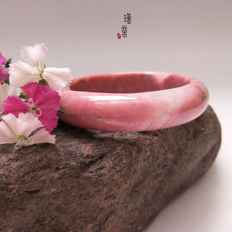 Vòng đeo tay tự nhiên Rose Wisdom Peach Stone Rose Stone High Sứ Hồng Nenhua Hua Wei Hui Bracelet nữ đá thạch anh tóc vàng