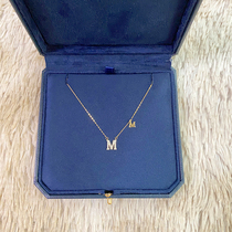 925 sterling silver necklace female luxury niche design sense explosions advanced clavicle chain 2021 new M pendant