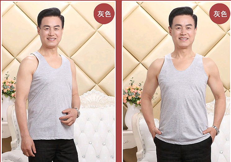 2018 áo sơ mi cotton trung niên cotton mùa hè nam rộng thấm mồ hôi thấm mồ hôi cổ tròn tay ngắn bố áo thun nam đẹp