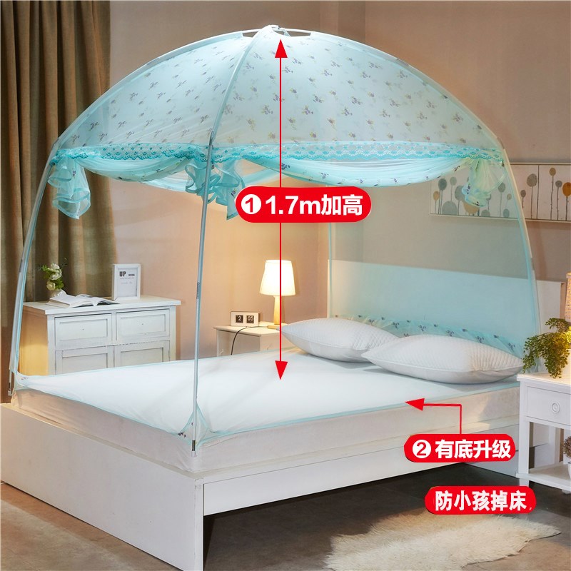 Summer yurt mosquito net grain tread 90cm simple 1 8x2 0 double bed 2 meters 2 home 1 5m bed 1