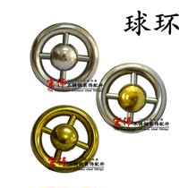 Factory direct sale 201 stainless steel decorative accessories flower doors and windows flower accessories 80 round flower ball ring half gold ball ring