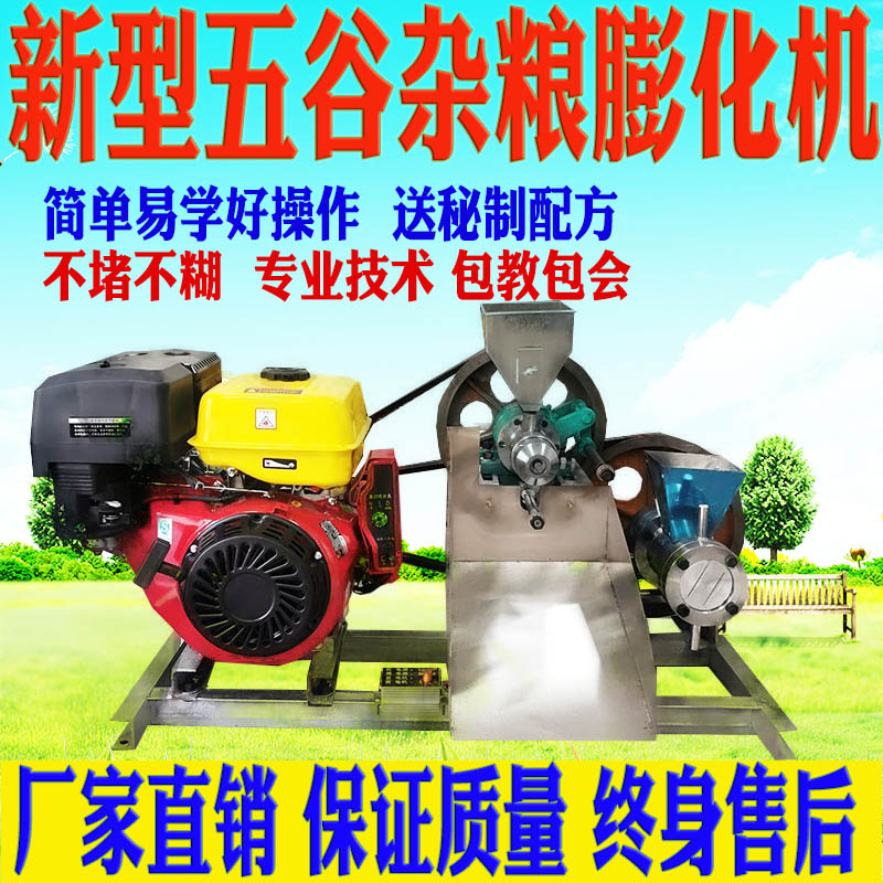 Multi-functional five cereals Cereals Fluolation Machine Small Commercial Recreational Fruit Machine Rice Flower Machine Mouth Crisp Hollow Stick Machine Swing Stall