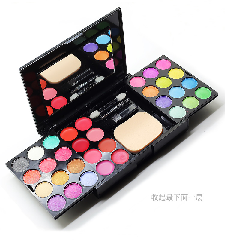 Edith Makeup Powder Box Trang Điểm Pan 39 Màu Trang Điểm Set Complete Set Chính Hãng Pearlescent Bóng Mắt Powder Blush bảng màu mắt chuyên nghiệp