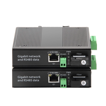 Tanghu 1-channel Gigabit network 1-channel two-way data 485 industrial-grade network data optical transceiver 1 pair