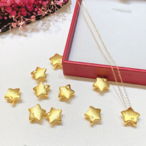 Loctite jewelry new 3D hard gold Love star necklace accessories hard gold pendant with 18K gold O chain